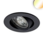 ISOLED 114972 LED Einbauleuchte Sunset Slim68 schwarz, rund, 9W, 1800-2800K, Dimm-to-warm