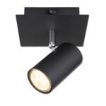 ISOLED 114999 Wandleuchte schwarz, mit Schalter, 1xGU10 Fassung, exkl. Leuchtmittel