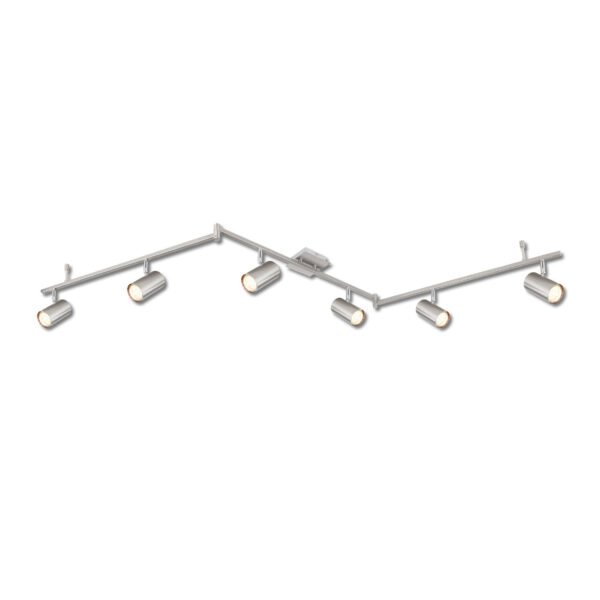 ISOLED 115004 Deckenstrahler nickel matt, 6xGU10 Fassung, exkl. Leuchtmittel