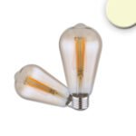 ISOLED 115022 E27 Vintage Line LED ST64 Birne 7W warmweiß, Glas amber