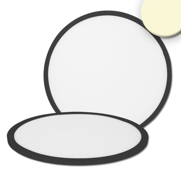 ISOLED 115888 LED Deckenleuchte Slim300 Up&Down, schwarz, 18W, rund, DN300, warmweiß