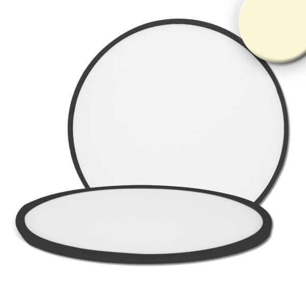 ISOLED 115890 LED Deckenleuchte Slim420 Up&Down, schwarz, 24W, rund, DN420, warmweiß