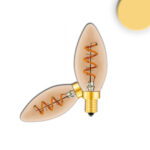 ISOLED 115074 E14 Vintage Line LED Candlebulb, Amber, 3W, 2200K
