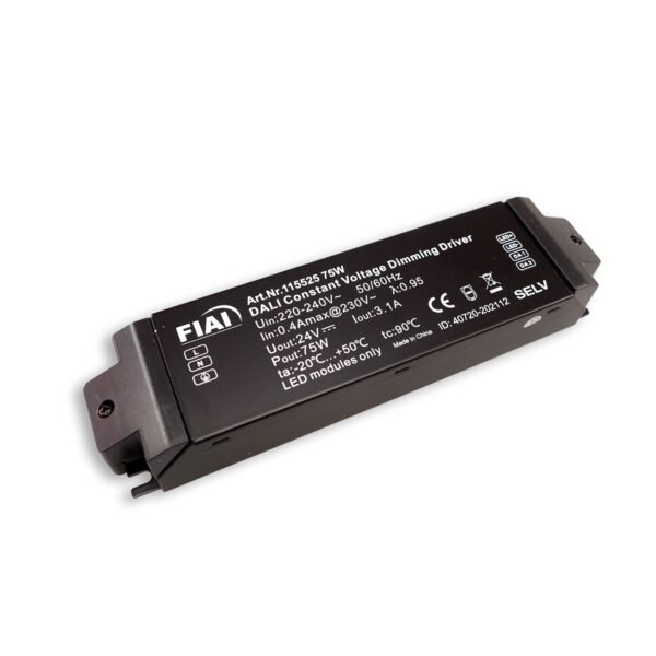 ISOLED 115525 LED PWM-Trafo 24V/DC, 0-75W, IP20, Push/DALI-2 dimmbar, SELV