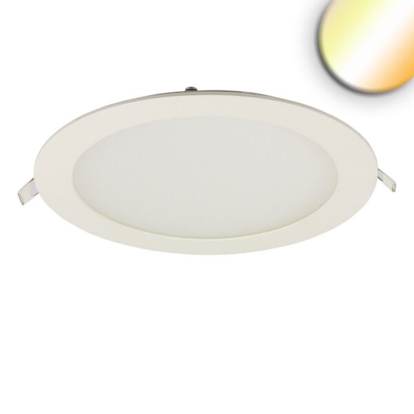 ISOLED 115595 LED Downlight, 18W, rund ultraflach weiß, 225mm, ColorSwitch 3000|3500|4000K, dimmbar