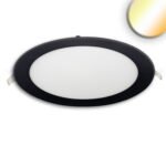 ISOLED 115596 LED Downlight, 18W, rund ultraflach schwarz, 225mm, ColorSwitch 3000|3500|4000K, dimmbar
