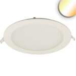 ISOLED 115597 LED Downlight, 24W, rund ultraflach weiß, 300mm, ColorSwitch 3000|3500|4000K, dimmbar