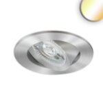 ISOLED 115603 LED Einbauleuchte Slim68 Alu gebürstet, rund, 6W|6W, 24V DC, weißdynamisch 2700-5700K