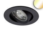 ISOLED 115604 LED Einbauleuchte Slim68 Alu schwarz, rund, 6W|6W, 24V DC, weißdynamisch 2700-5700K