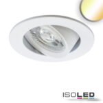 ISOLED 115605 LED Einbauleuchte Slim68 Alu weiß, rund, 6W|6W 24V DC, weißdynamisch 2700-5700K