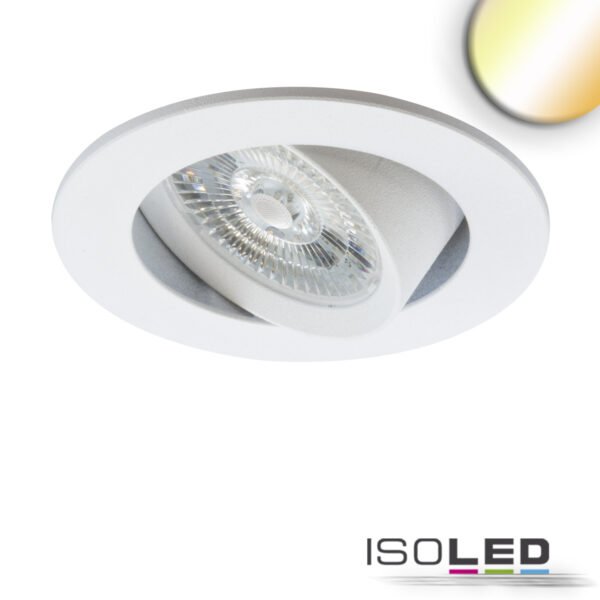 ISOLED 115605 LED Einbauleuchte Slim68 Alu weiß, rund, 6W|6W 24V DC, weißdynamisch 2700-5700K