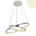 ISOLED 115660 LED Hängeleuchte Ring 18W+23W, silber, warmweiß