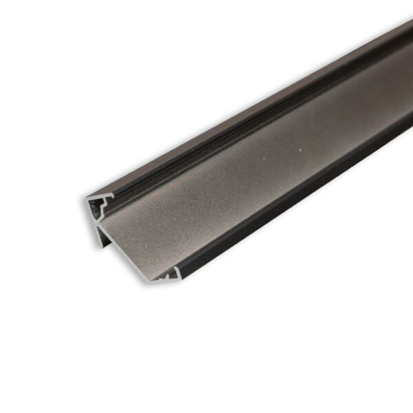 ISOLED 115826 LED Eckprofil CORNER18 Aluminium schwarz RAL9005, 200cm