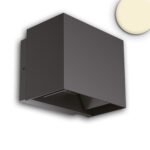 ISOLED 116153 LED Wandleuchte Up&Down 2x5W, 15-120°, IP65, schwarz, warmweiß