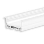 ISOLED 116355 LED Einbauprofil DIVE20 FLAT Aluminium weiß pulverbeschichtet RAL9010, 200cm