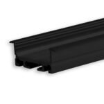 ISOLED 116356 LED Einbauprofil DIVE20 FLAT Aluminium schwarz pulverbeschichtet RAL9005, 200cm
