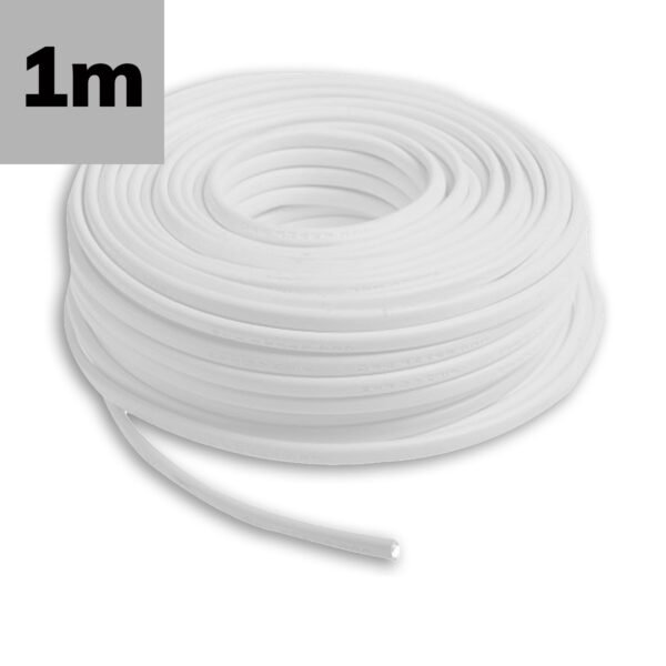 ISOLED 116720 Kabel PVC ummantelt, weiß, 2x0,75mm² H05VV-F, Meterware
