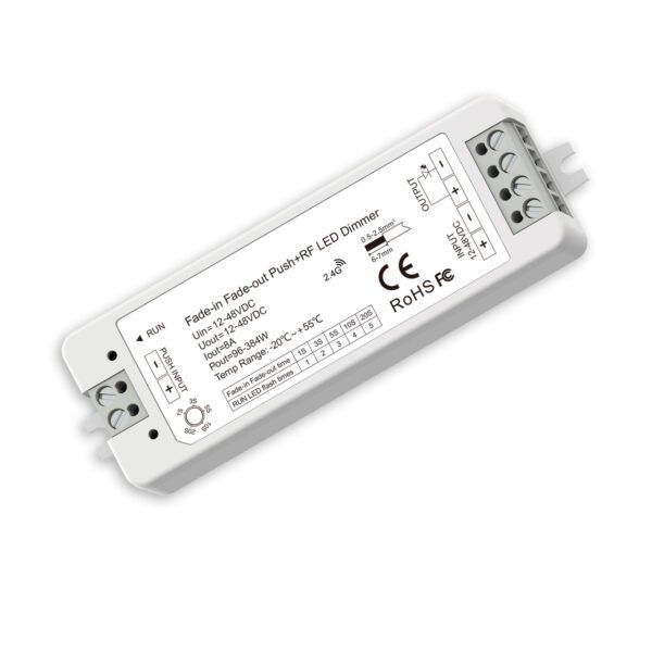 ISOLED 116818 Sys-Pro Push/Funk Soft-On/Soft-Off PWM-Dimmer, 1 Kanal, 12-48V DC 8A