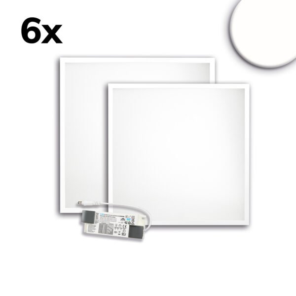 ISOLED 116940 LED Panel ECO Backlight Line 625 UGR<19 2H/2H, CRI80, 36W, neutralweiß, 6er Pack, PowerSwitch 21-40W