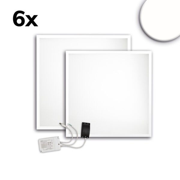 ISOLED 116942 LED Panel ECO Backlight Line 625 UGR<19 2H/2H, CRI80, 36W, neutralweiß, 6er Pack, 1-10V dimmbar