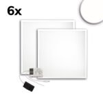 ISOLED 116943 LED Panel ECO Backlight Line 625 UGR<19 2H/2H, CRI80, 36W, neutralweiß, 6er Pack, Push/DALI dimmbar
