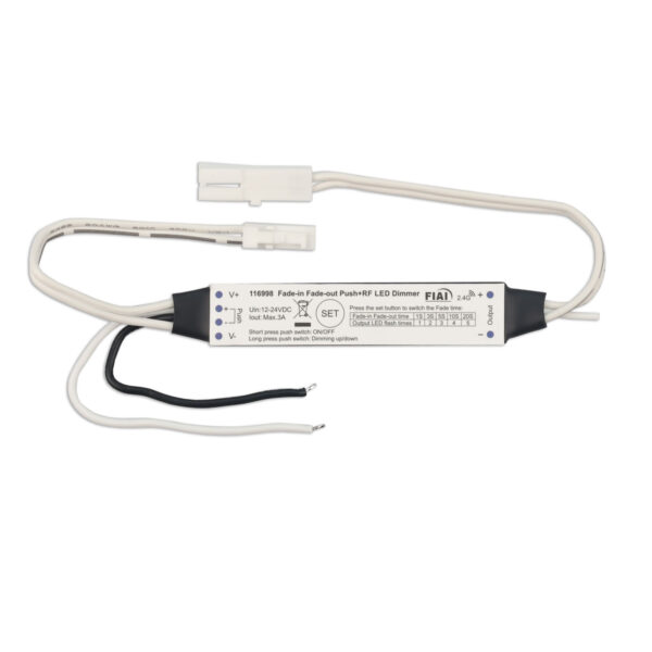 ISOLED 116998 Sys-Pro Push/Funk Mini Soft-On PWM-Dimmer MiniAMP, 12-24V DC, 3A