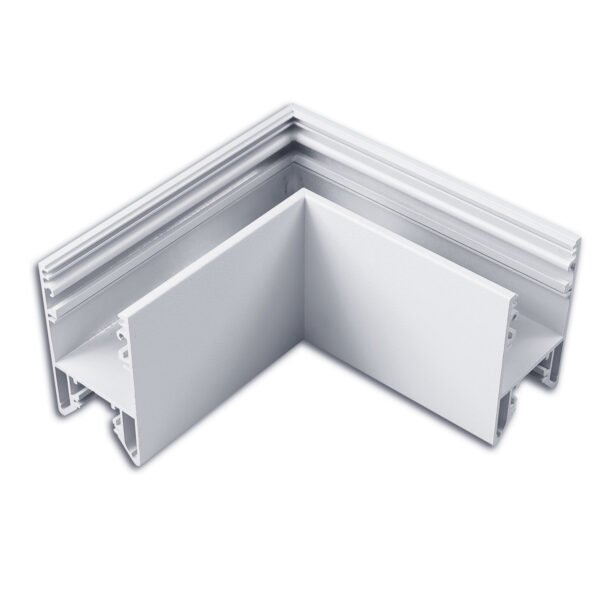 ISOLED 117205 HALON 90° Eck, geschweißt, 120x120mm, silber pulverbeschichtet, exkl. Cover