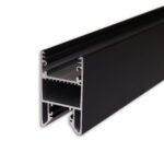 ISOLED 117388 LED Leuchtenprofil HALON Aluminium schwarz RAL 9005, 200cm, Kühlstreifen schiebbar