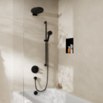 HANSGROHE 26453670 hansgrohe FixFit Wandanschluss S mit Rückflussverhinderer und Kunststoffanschlusswinkel, Mattschwarz 26453XXX Verpackungseinheit:1ST