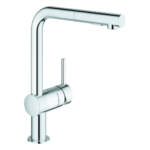 GROHE 30 274 000 GROHE Einhand-Spültischbatterie Minta 30274, L-Auslauf, Einlochmontage, herausziehbare Dual Spülbrause, chrom 30274 Verpackungseinheit:1ST
