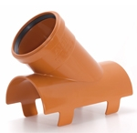 AIRFIT 451190KA Klebe-Clips-Abzweig 45° aus PVC-U DN 110x90  Verpackungseinheit:1ST