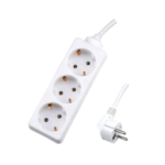 SKYLAND S23084 Tischverteiler 3-fach mit 5m Zuleitung 3x1.5mm², 45° gedreht, weiß  Verpackungseinheit:1ST