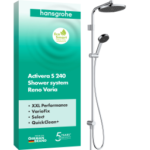 HANSGROHE 28074000 hansgrohe Activera S Showerpipe 240 1jet EcoSmart Reno Varia, Chrom 28074XXX Verpackungseinheit:1ST