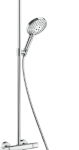 HANSGROHE 27633000 hansgrohe Raindance Select S Showerpipe 240 1jet PowderRain mit Thermostat, Chrom 27633XXX Verpackungseinheit:1ST