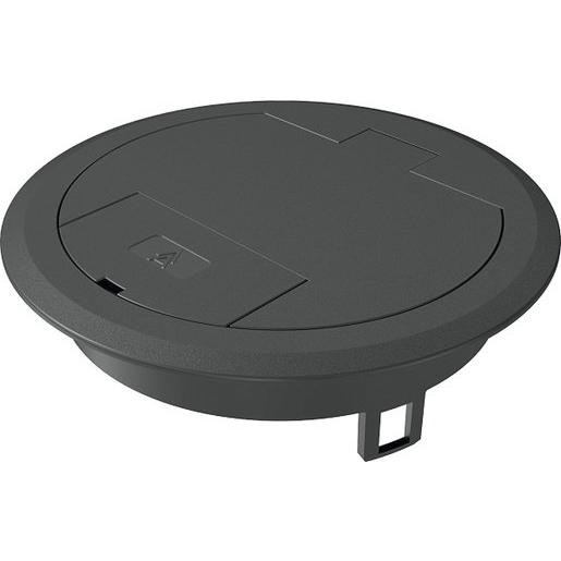 OBO 7405084 Klappdeckel mit Schnurauslass PA graphitschwarz 9011 Verpackungseinheit:1ST