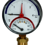 JAKO 8070500000 Mano-Thermometer Fig H 30A 1/2" 80 mm Durchmesser Anschluss unten  Verpackungseinheit:1ST