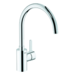 GROHE 31 180 000 GROHE Einhand-Spültischbatterie Eurosmart Cosmopolitan 31180, hoher Auslauf, Einlochmontage, Niederdruck für offene Warmwasserbereiter, chrom 31180 Verpackungseinheit:1ST