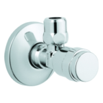 GROHE 41 263 000 GROHE Eckventil Egaplus 41263, DN 15, Wandanschluss 1/2'', Abgang 3/8'', mit Längenausgleich, mit Quetschverschraubung Ø 10 mm, Markierung neutral, chrom 41263 Verpackungseinheit:1ST