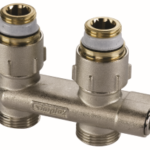 SIMPLEX F10076 FL Umlenkstück Durchg. M. Absperr. D1/50, G3/4i x G3/4a MS vern. m. Nippel  Verpackungseinheit:1ST