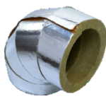 ALVA ALBI130 ALVA Rauchrohrisolierung Ø 150 mm, 90°, mit Alufoliemantel  Verpackungseinheit:1ST