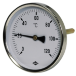 JAKO 2321000100 Zeiger-Thermometer Fig.2611(20)  80mm Durchmesser 63 Schaft hinten 0-120 Gr.  Verpackungseinheit:1ST