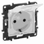 LEGRAND 864163 Niloe Step Schutzkontakt Steckdose Kinde rschutz Klappdeckel. Farbe: Ultraweiß  Verpackungseinheit:1ST