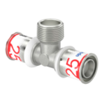 UPONOR 1070593 Uponor S-Press PLUS T-Stück m. Aussengew 25-R3/4"MT-25  Verpackungseinheit:1ST
