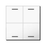 MDT BE-TAL55W402.01 Wippe für KNX Taster Light 55 4-fach, Reinweiß glänzend, Neutral  Verpackungseinheit:1ST