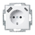 BUSCH-JAEGER 2CKA002011A6298 SCHUKO/USB-Steckdose, USB-A+C balance® SI, alpinweiß 20 EUCB2USBAC-914 Verpackungseinheit:1ST