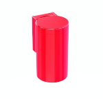 HEWI 477.05.100 33 HEWI Abfallbehälter der Serie 477, Polyamid, Inhalt ca. 6 Liter, H: 330 mm. T: 210 mm, D: 180 mm, Wandmontage, in HEWI Farbe 33 (Rubinrot)  Verpackungseinheit:1ST