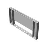 IL090240-V Seitenteile 400mm mit Kabeldurchführung, H=200mm, 1Paar<br><u>Verkaufseinheit: 1Stk</u>