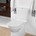 VILLEROY&BOCH 4620R001 Villeroy & Boch Tiefspül-WC ViCare spülrandlos für Kombination ViCare 4620R0, 360 x 680 x 460 mm, Oval, bodenstehend, Abgang waagerecht, mit DirectFlush, Weiß Alpin 4620R0 Verpackungseinheit:1ST